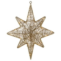 22 LED megvilágított arany lógó betlehem csillag kültéri karácsonyi dekoráció