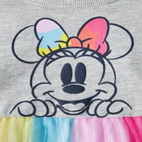 Disney Minnie egér kislány rövid ujjú tüll tunika és lábging, ruhakészlet