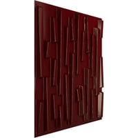 Ekena Millwork 5 8 W 5 8 H STAGGEGED Tégla endurawall dekoratív 3D -s falpanel, Gloss Merlot