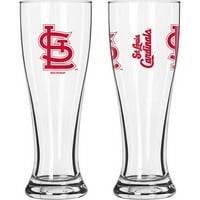 16oz MLB Saint Louis Cardinals Gameday Style Glass Pilsner szett, 2pk