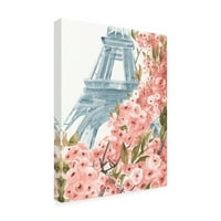Annie Warren 'Paris Cherry Blossoms II' vászon művészet