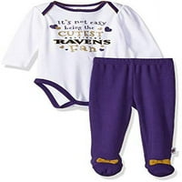 Baltimore Ravens Baby Girls Bodysuit, nadrág- és sapka ruhák, 3db