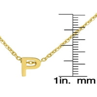Tengerparti ékszerek női 18K arany overlay kezdeti nyaklánc - P levél