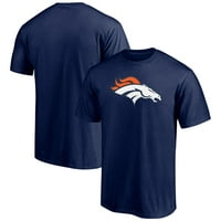 Férfi fanatikusok márkájú Navy Denver Broncos elsődleges csapat logó póló