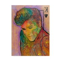 Védjegy Képzőművészet 'Elvis - A Hearts King' vászon művészete, Dean Russo