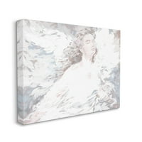 Stupell Industries kecses arkangyal női festménygaléria csomagolt vászon nyomtatott fali művészet, Design by Debi Coules