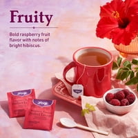 Yogi Tea-Raspberry Passion Perfect Energy Tea-energizálja és támogatja a fókuszt-zöld és fekete Tea keverék L-Theanine-koffeint