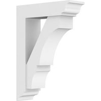 Ekena Millwork 5 W 16 D 22 H Standard Balboa építészeti minőségű PVC konzol, hagyományos végekkel