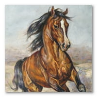 Zárja be a ló portréját a versenyfestés vászon művészeti nyomtatása