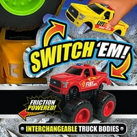 Jam'n Products - Ford F -súrlódási Switch'em Rescue játékjármű ajándékkészlet - Évek és felfelé