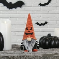 9.25 Halloween Jack-o-Lantern csíkos asztali gnome figure