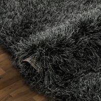 Jól szőtt kuki chie glam szilárd texturált ultra-lágy fekete 2'3 7'3 futó kéttónusú bozontos szőnyeg