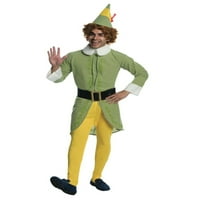Buddy Az Elf film jelmez felnőtt férfi karácsonyi Zöld Mikulás Helper Standard