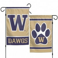 Washingtoni Egyetem Huskies Dawgs kerti zászló NCAA oldalú 12.5 18