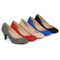 Brinley Co. Női kerek lábujjával a Suede Classic Comfort sarkú cipő