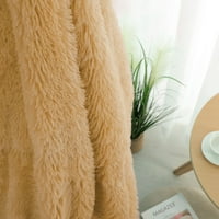 Shaggy Fau prémes takaró ultra puha rostos takarók khaki 51 x59