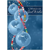 Papír üres karácsonyi kártya szettek, világi kívánságok ünnepi kártyák, 25 csomag