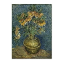 Védjegy Képzőművészet „Fritillaries egy réz vázában” vászon művészete, Van Gogh