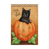 A Melinda Hipsher vászon művészete képzőművészete Trick vagy Treat Black Cat vászon művészete