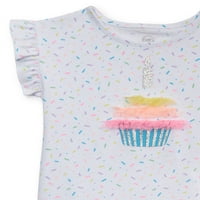 Wonder Nation kislány és kisgyermek lány születésnapi póló, Tutu szoknya és fejpánt, születésnapi parti Ruhakészlet