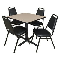 Regency Cain tér Breakroom asztal egymásra rakható éttermi székekkel