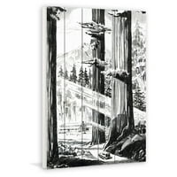Marmont Hill Redwoods Festés nyomtatás fehér fára