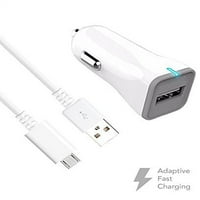 Ixir Huawei Ascend y Charger Micro USB 2. Kábelkészlet, Truwire {Car Charger + Micro USB kábel} Igaz digitális adaptív gyors