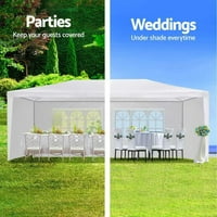 Inolait 10' x10 ' kültéri lombkorona Party esküvői sátor fehér pavilon oldalfalakkal