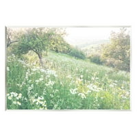 Tavaszi réti gyep terepi tájkép fénykép, keret nélküli művészeti nyomtatási fal művészet