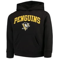 Ifjúsági fekete Pittsburgh Penguins csapat logó pulóver kapucnis pulóver