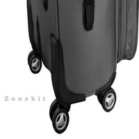 Zónabit poggyász bőrönddet stig16-001-szürke könnyű puha héj gördülő fonó kerekekkel Vízálló bőrönd nők és férfiak számára, szürke