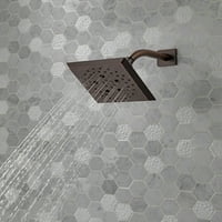 5-Spray H2okinetic Adapterek szögletes modern Raincan zuhanyfej matt fekete 52664-BL