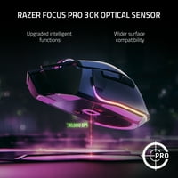 Razer Basilisk V Pro vezeték nélküli játék egér, Hyperscroll Dally kerék, 2,4 GHz, Bluetooth, RGB, Fehér