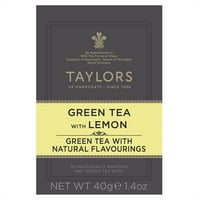 Taylors of Harrogate zöld Tea citrommal, Teazsákok, Ct