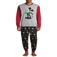 Megfelelő családi karácsonyi pizsama férfiak Mickey 2 darabos pizsama szett