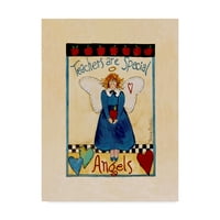 Védjegy képzőművészet 'Apple Angel' vászon művészet Barbara Mock