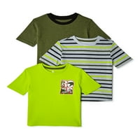 Gyerekek a Garanimals kisfiúkból többcsökkentő pólókból, 3-csomag, méret 4-10