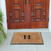 A1HC Első benyomás in. Gumi és kókuszretűs dupla monogrammos ajtószőnyeg