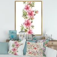 Designart 'lila és rózsaszín virágok csokor ii' parasztház keretes vászon fali művészet