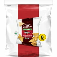 Egyszerűen organikus doritos fehér cheddar ízesített tortilla chips, 0. oz táskák, szám