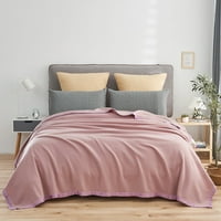 Puha gyapjú ágy takaró szatén díszítéssel, King 90 x108